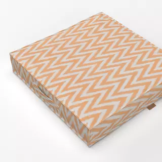 Bodenkissen Zigzag Ikat Orange