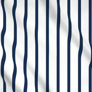 Meterware Schmale Streifen Dunkelblau