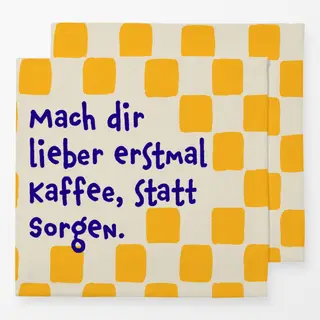 Servietten erstmal-Kaffee-gelb