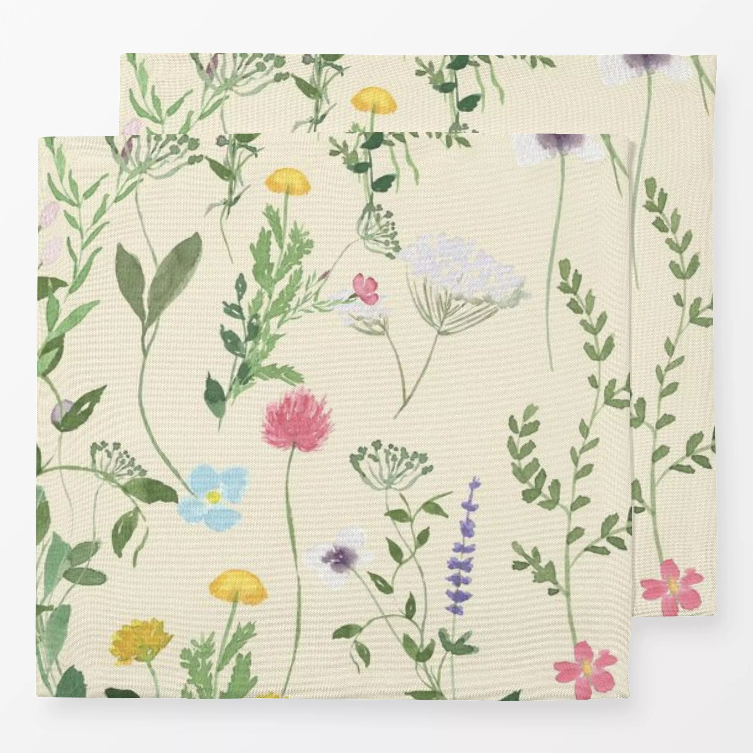 Servietten Spring Meadow yellow - Blumen & Florales, Pflanzen & Botanik - von „Andrea Haase"; Natur, Wildblumen, Sommerblume...