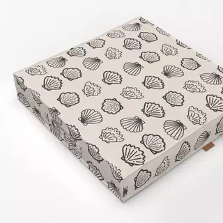 Bodenkissen Allover Muscheln beige