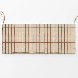 Bankauflage hohes Herbst Karo beige braun