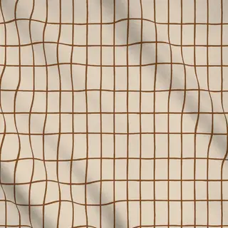 Meterware hohes Herbst Karo beige braun