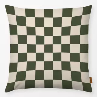 Kissen Chess Pattern green beige