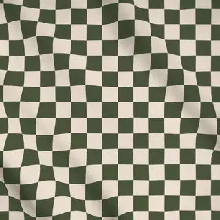 Meterware Chess Pattern green beige