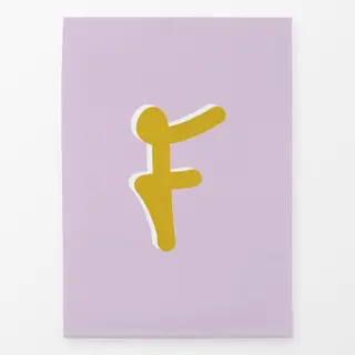 Geschirrtücher Buchstabe F auf lila