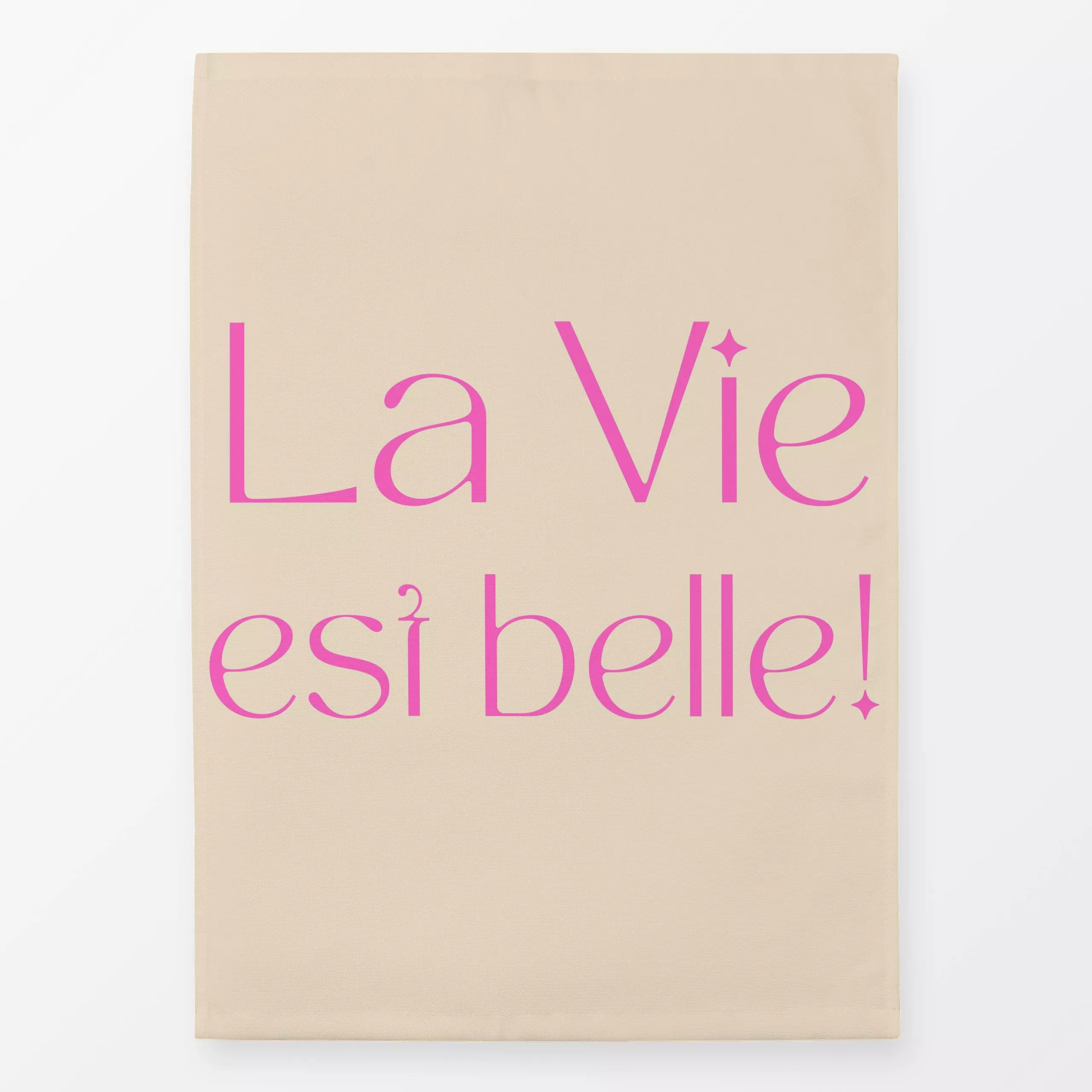 Geschirrtücher la vie est belle - Sommer, Reise, Anlässe - von „Sabrina Ziegenhorn“; Paris, Urlaub, spruch, Spruchkissen, ou...