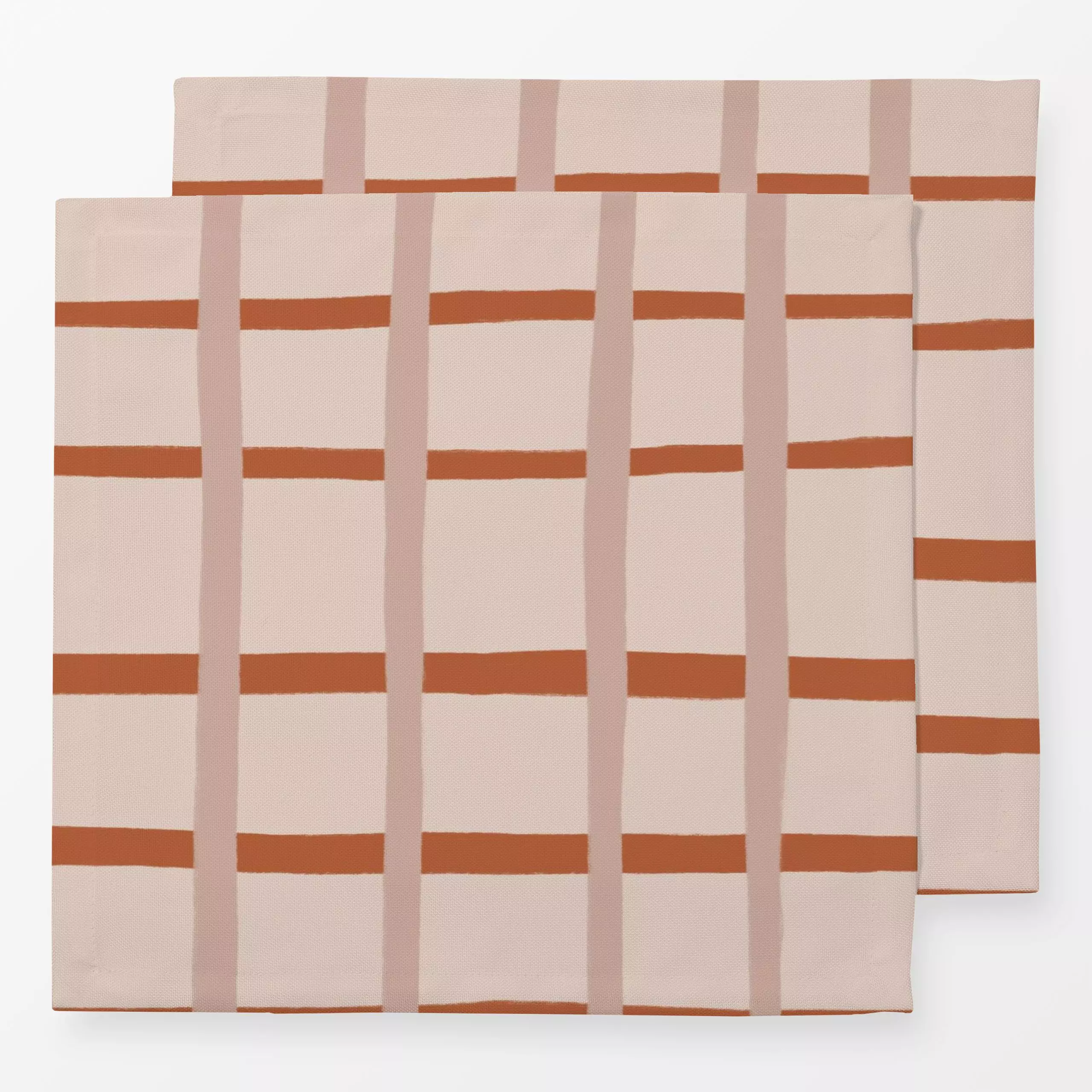 Servietten Terracotta Stripes - Symbole & Muster - von „Menina Lisboa "; Muster, minimal, Streifen, graphisch, skandinavisch...