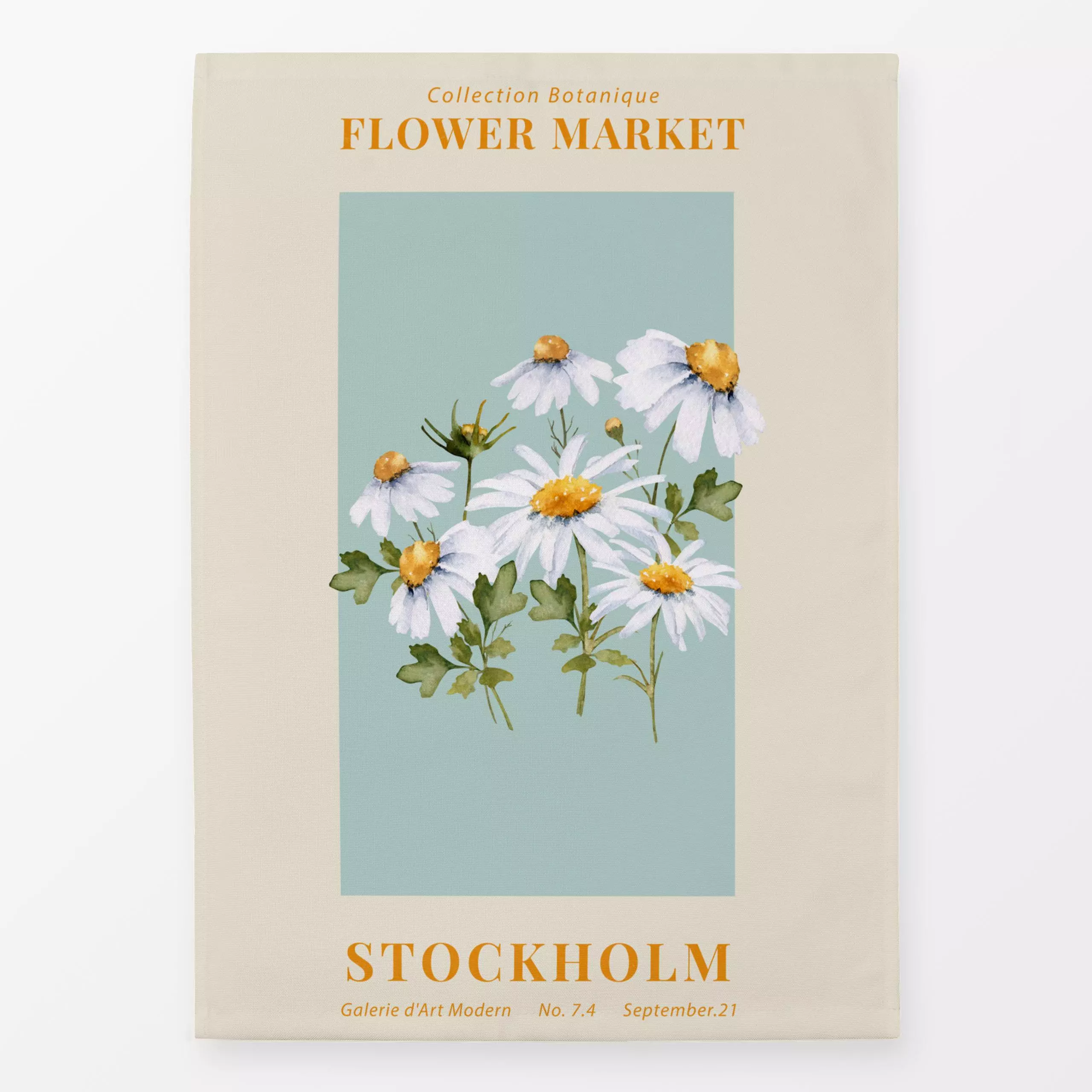 Geschirrtücher Flower Market Stockholm - Blumen & Florales, Pflanzen & Botanik - von „Uta Naumann"; boho, Blumen, Retro, Hyg...
