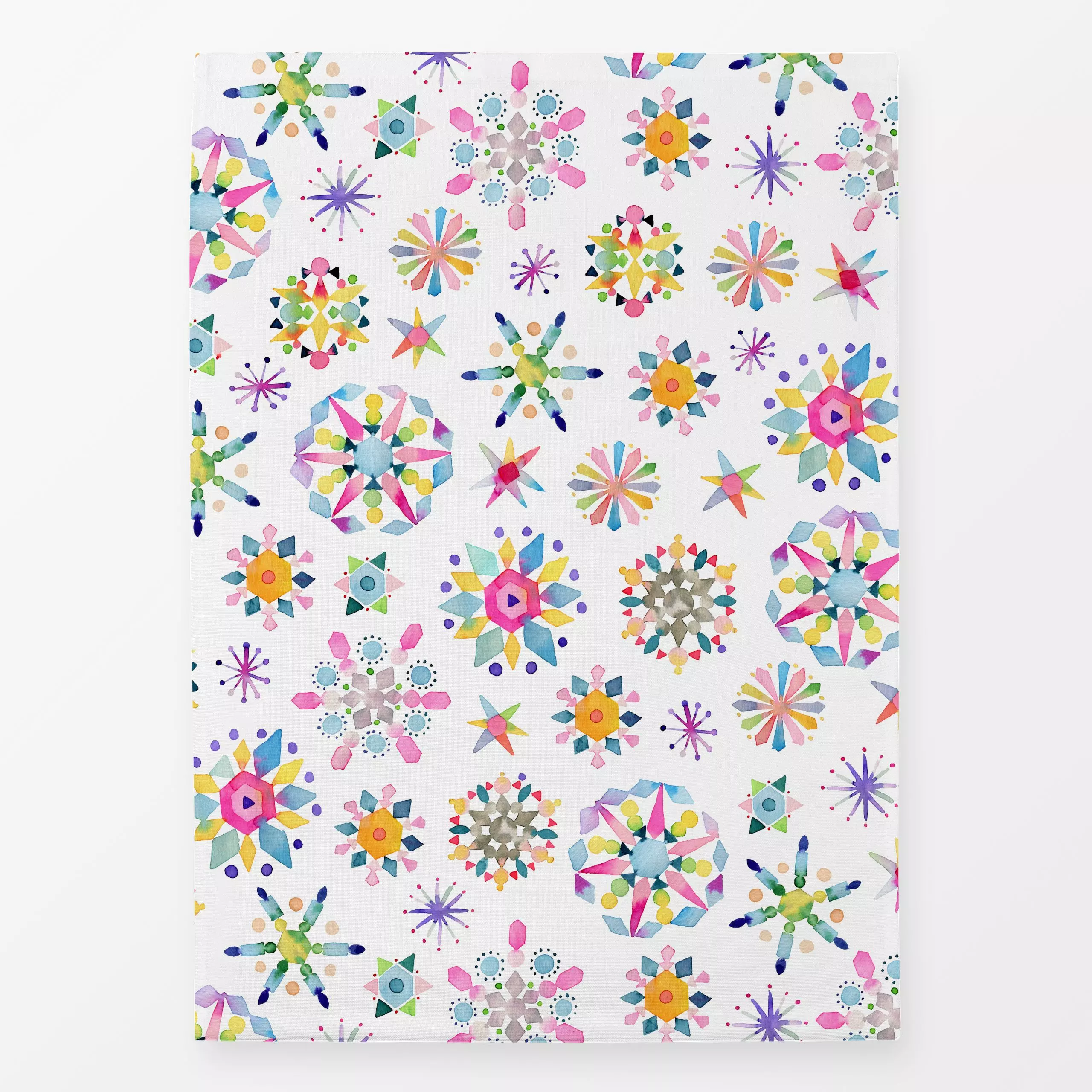 Geschirrtücher Winter Snow Stars Crystals - Kinderzimmer & Motive für Kinder, Weihnachten, Winter - von „Ninola Design "; Aq...