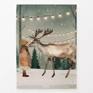 Geschirrtücher Cozy Xmas Hirsch Lichterkette