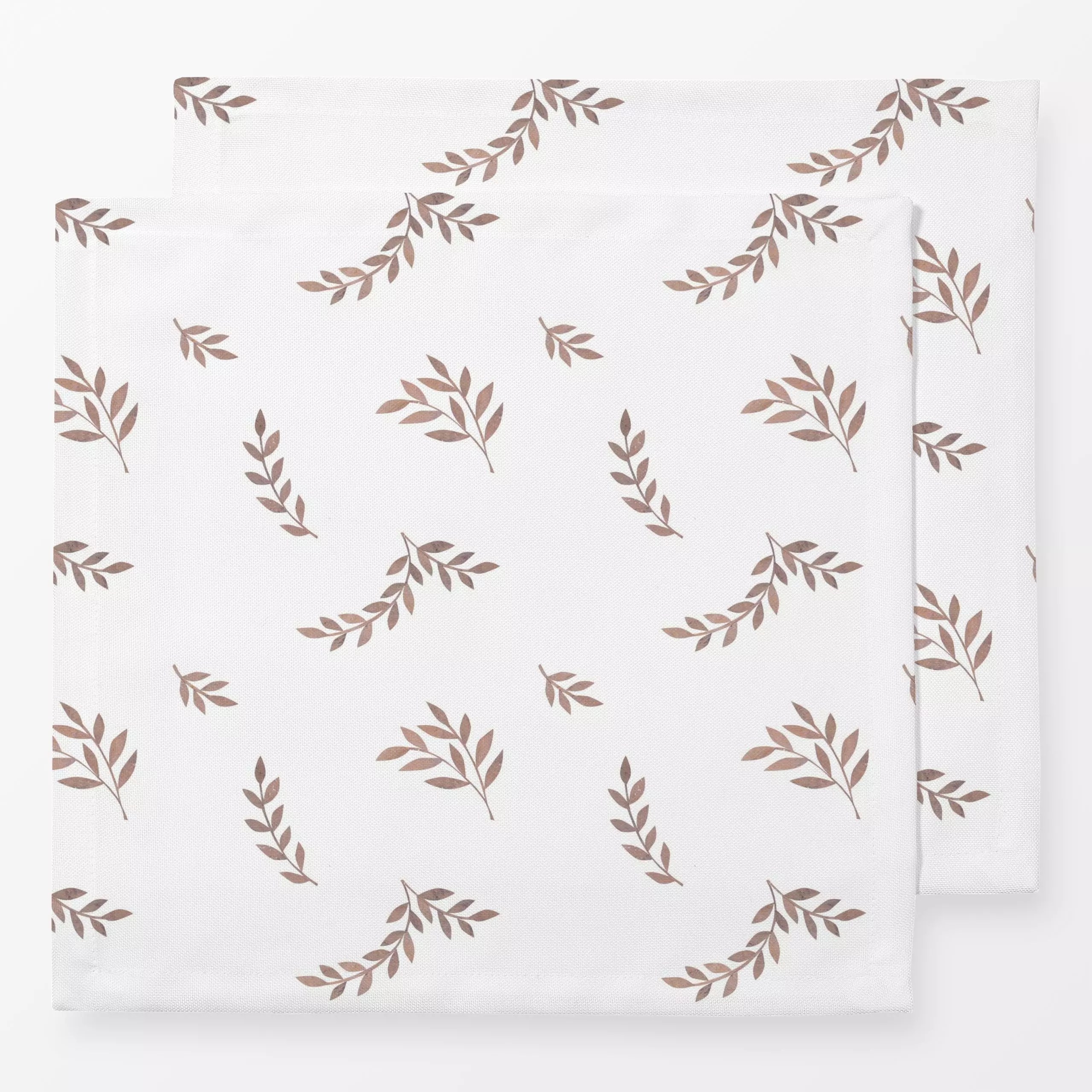 Servietten Muster Herbstzweige - Herbst, Symbole & Muster - von „Kerstin Ax"; Muster, Blätter, floral, Herbst, Weiss, braun,...