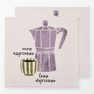 Servietten more espresso - less depresso