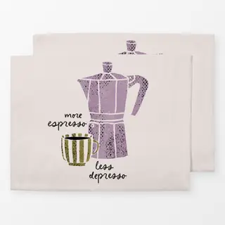 Tischset more espresso - less depresso