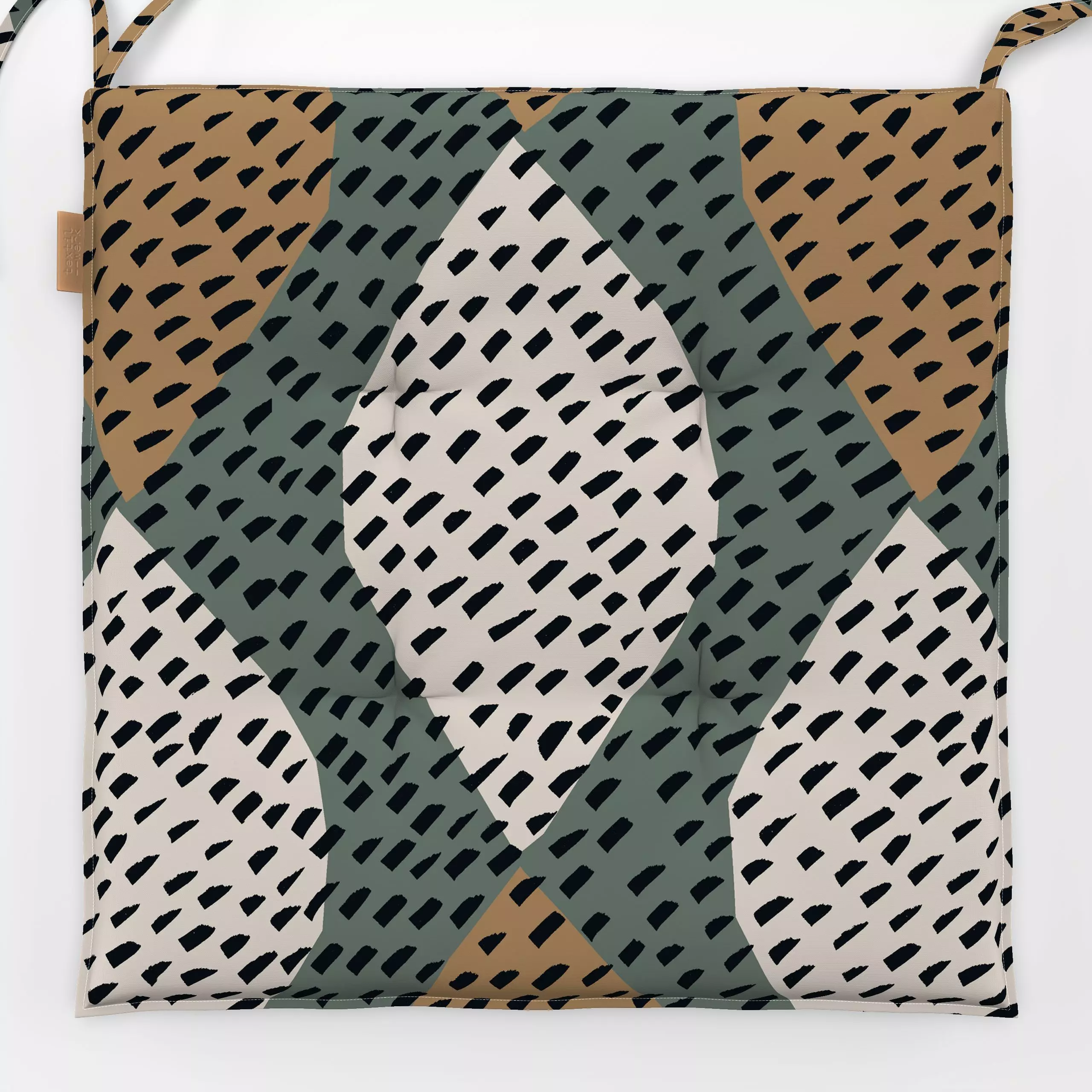 Sitzkissen Boho Eye - Herbst, Symbole & Muster - von „Julia Schumacher"; boho, Gardinen, Kissen, Striche, boho, Auge, diagon...