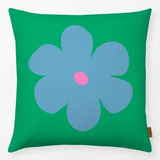 Kissen Blumenmuster Sommer Blau