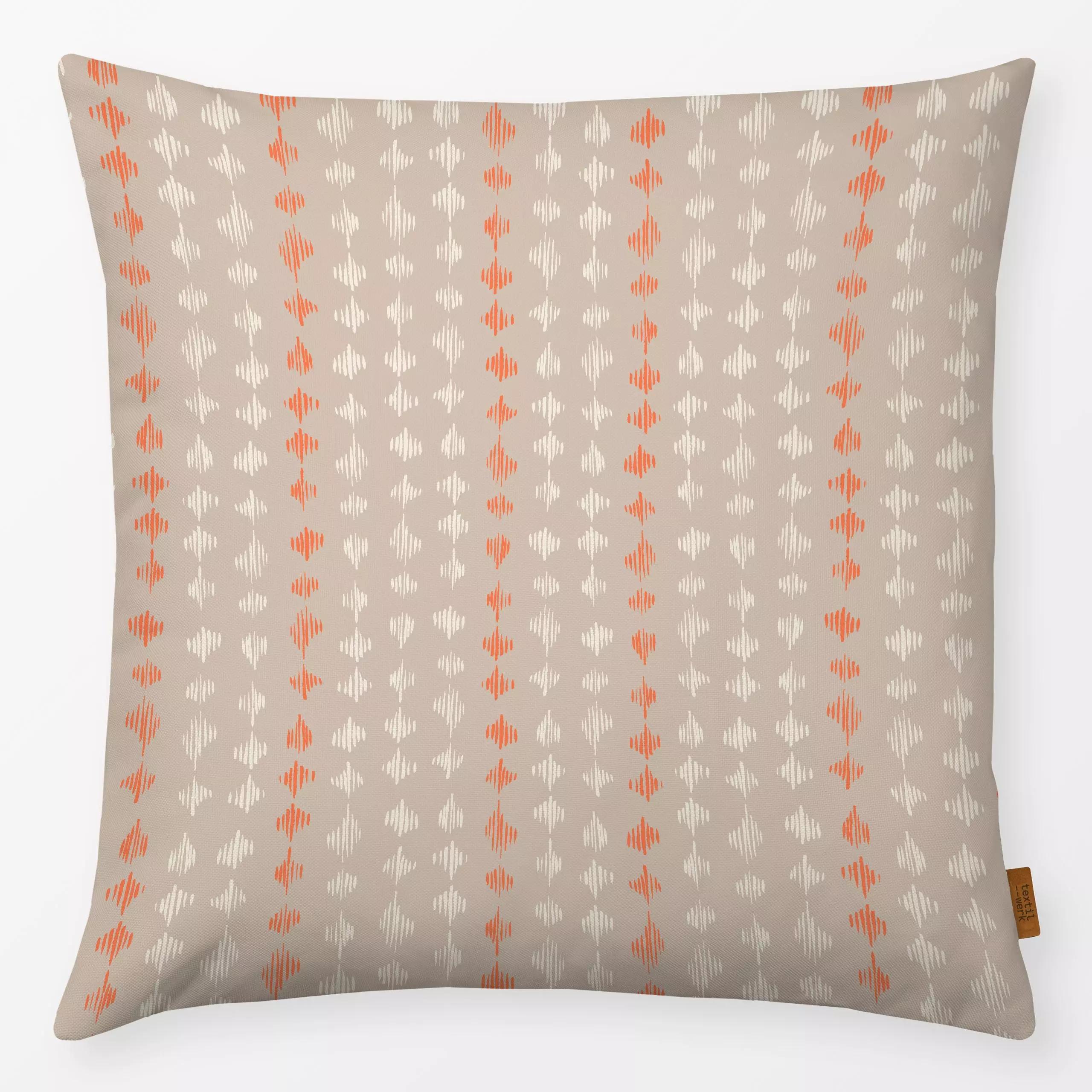 Kissen Boho summer Karostreifen camel - Sommer, Symbole & Muster - von „Kathrin Löffler"; boho, minimalistisch, Bohemian, so...