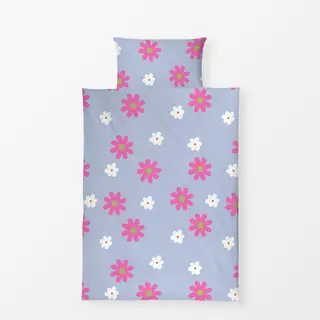 Bettwäsche Blumenwiese Blau