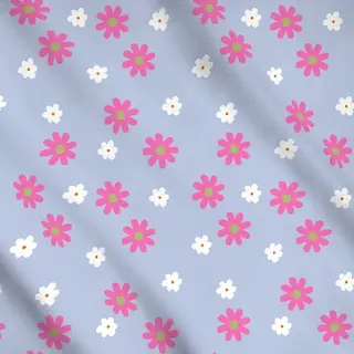 Meterware Blumenwiese Blau