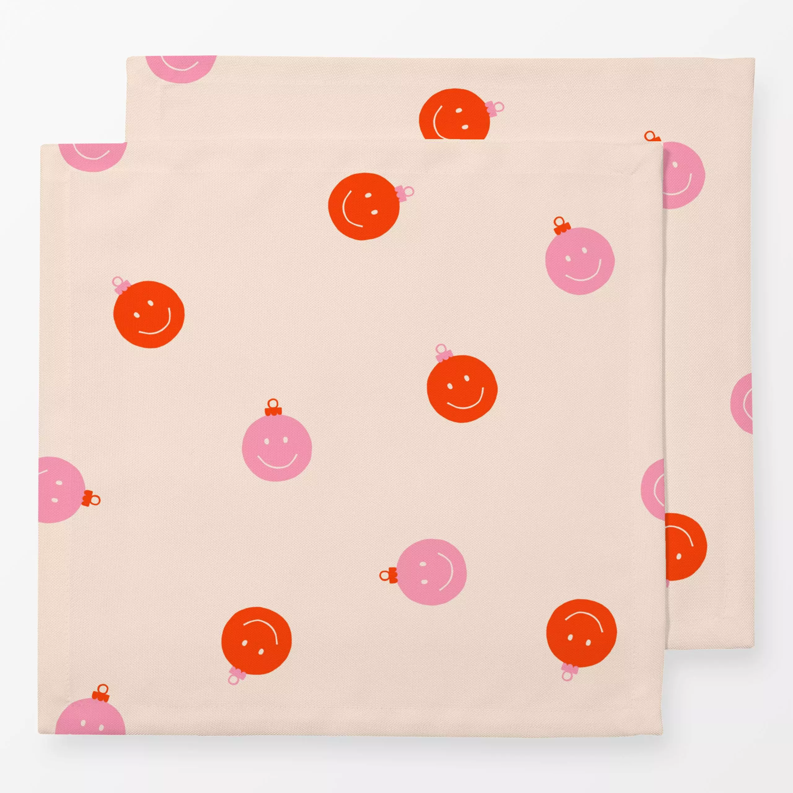 Servietten Muster Baumschmuck Smile - Weihnachten, Symbole & Muster - von „Maren Gross "; Merry Christmas, trend, xmas, Gesc...