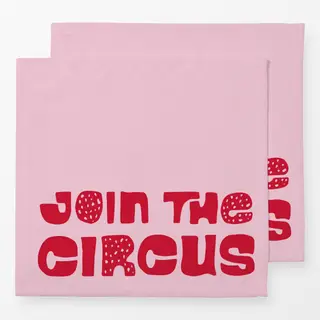 Servietten Join the circus rosa-rot