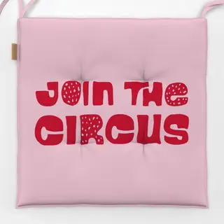 Sitzkissen Join the circus rosa-rot