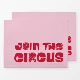 Tischset Join the circus rosa-rot