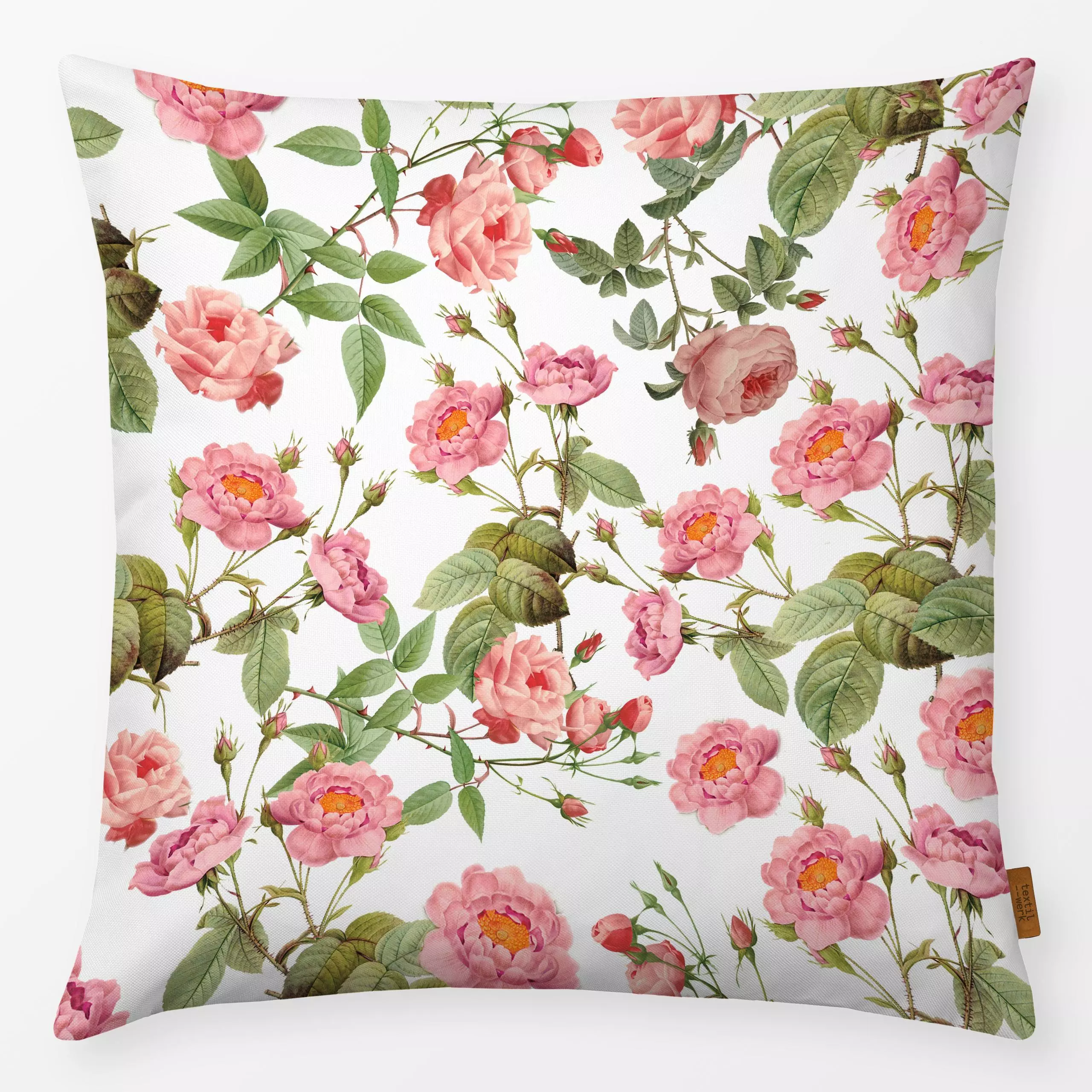 Kissen Rosa Vintage Rosen - Blumen & Florales, Sommer - von „Uta Naumann"; boho, Natur, Blumen, Rosen, Garten, Sommer, flora...