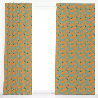 Dekovorhang Orange Grid