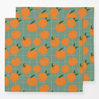 Servietten Orange Grid