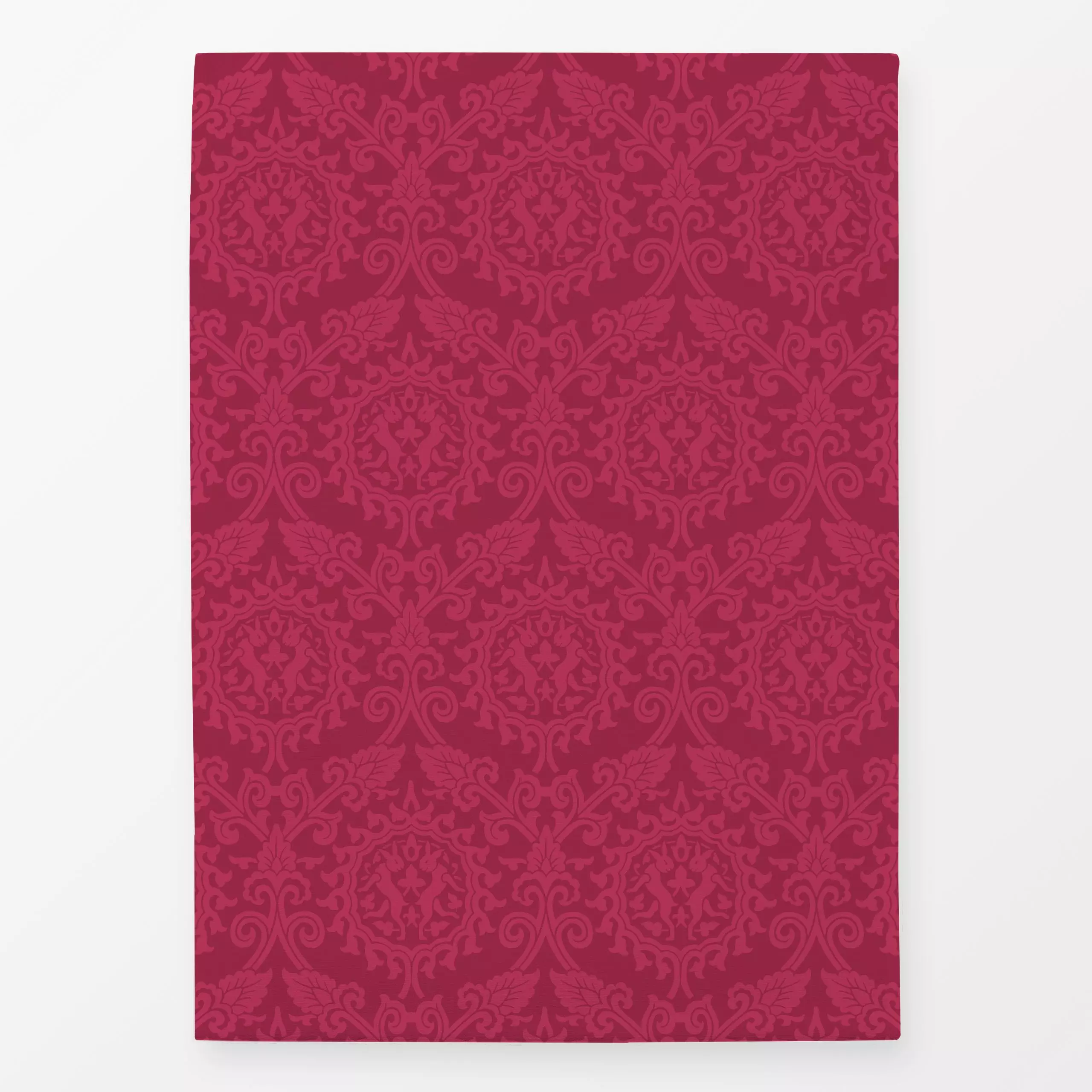Geschirrtücher Viva Magenta Rabbit Damask - Frühling - von „Andrea Haase"; vintage, Ostern, Ornament, Nostalgie, damask, Has...