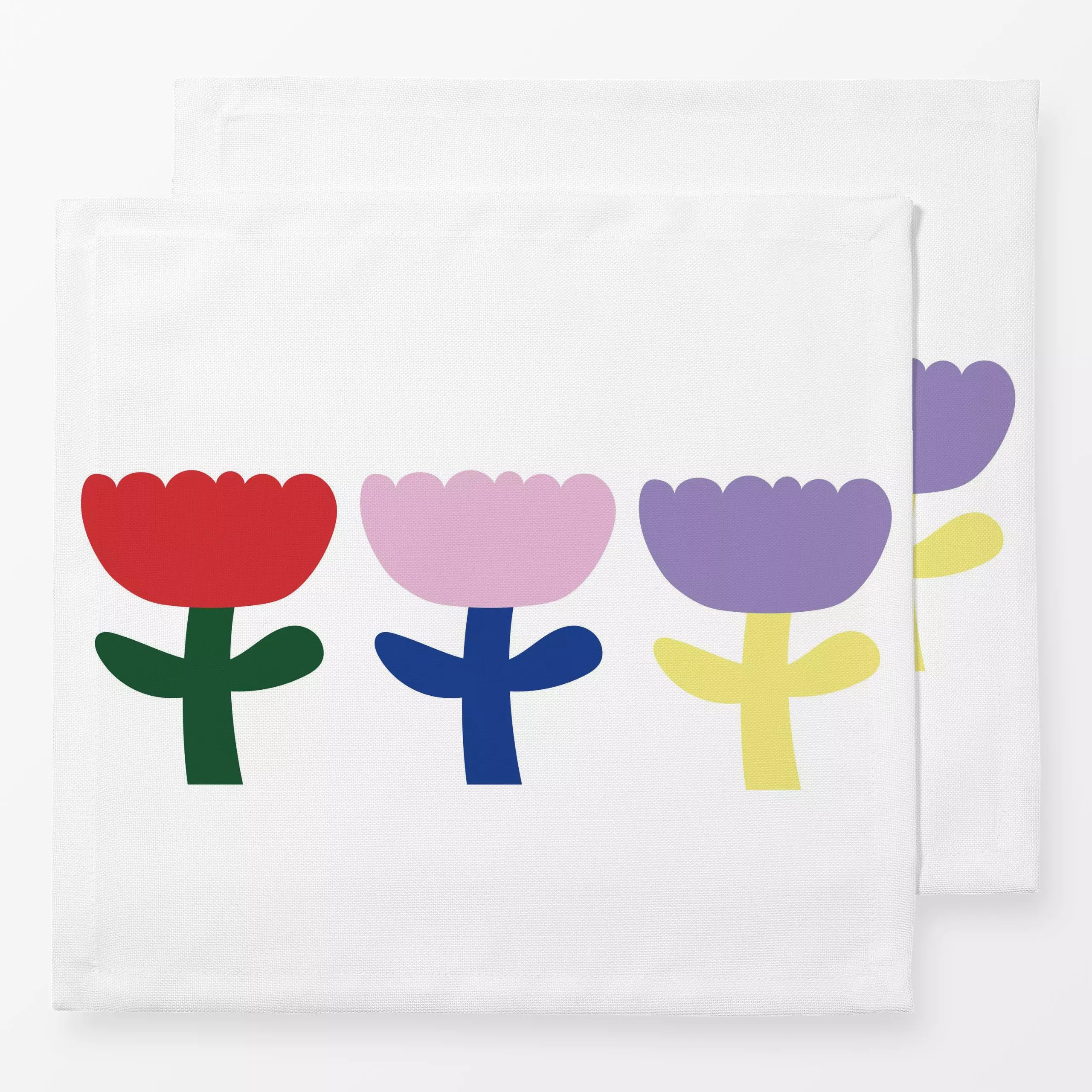 Servietten Always Blooming Three - Blumen & Florales, Pflanzen & Botanik - von „Jana Driver“; Blumen, bunt, flowers, fruelin...