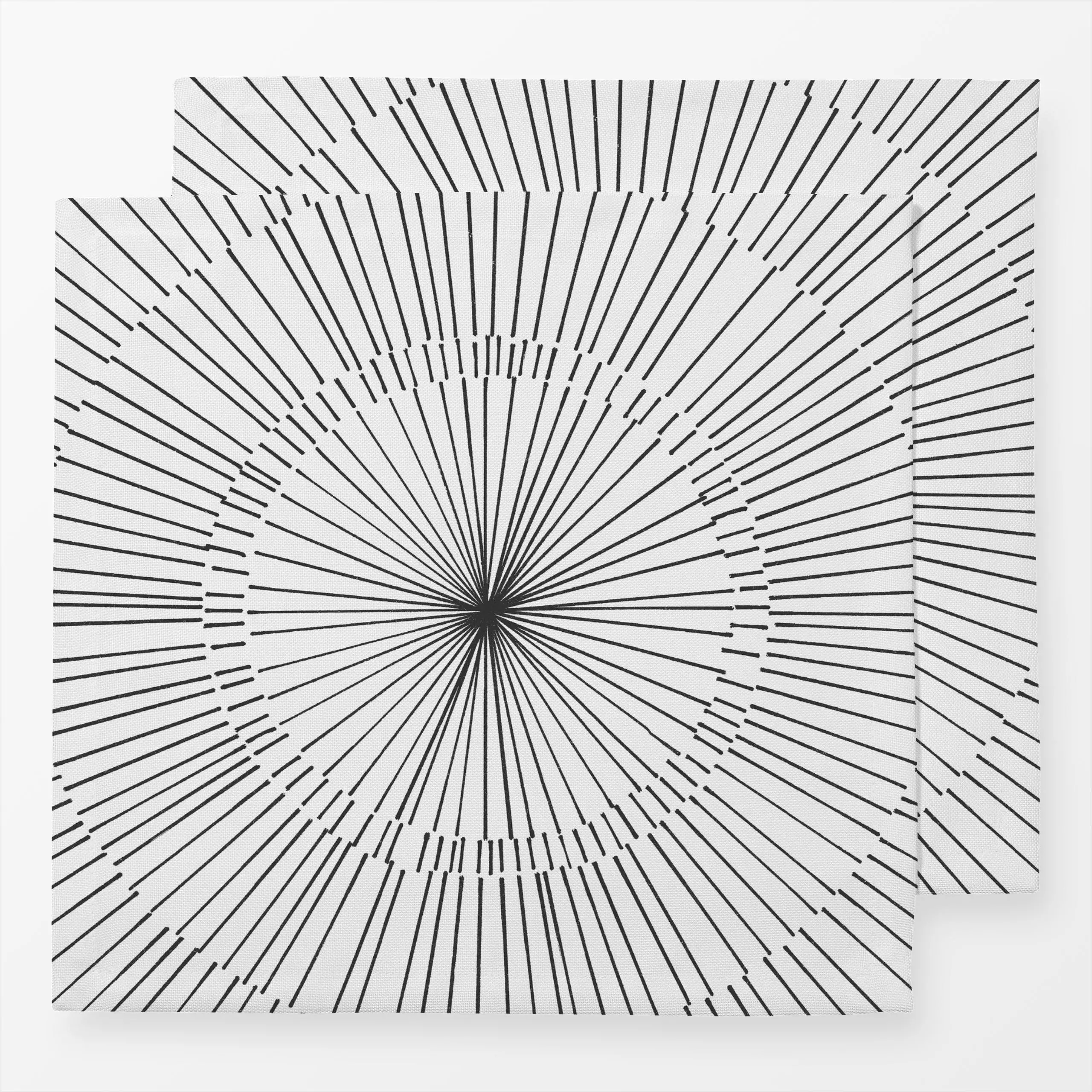 Servietten Sol carbón - Symbole & Muster - von „Julia Schumacher"; Sonnenaufgang, Sonne, Striche, Kreise, lineart, juliaschu...