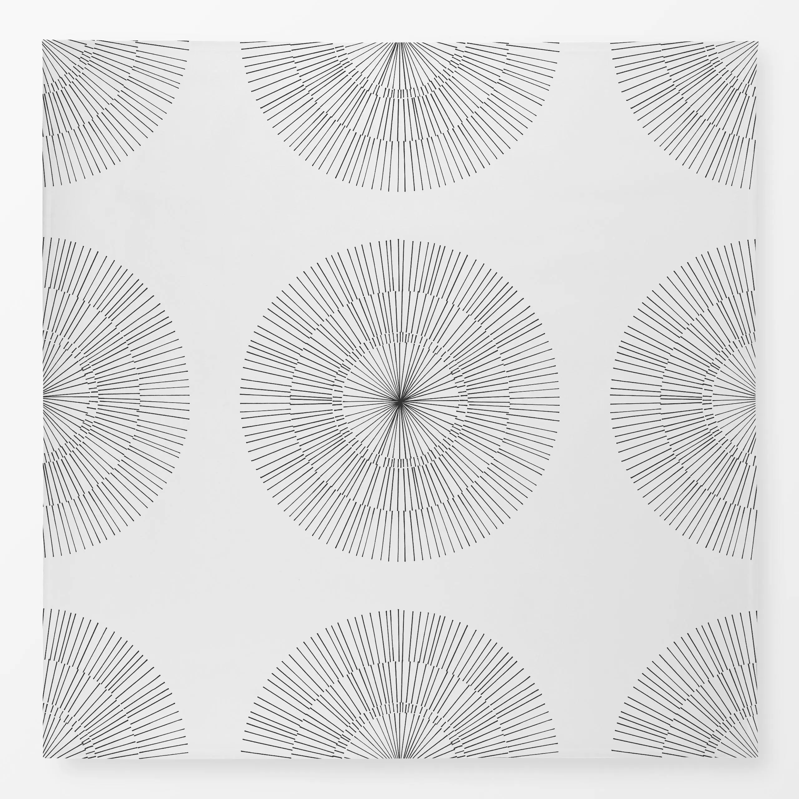 Tischdecke Sol carbón - Symbole & Muster - von „Julia Schumacher"; Sonnenaufgang, Sonne, Striche, Kreise, lineart, juliaschu...