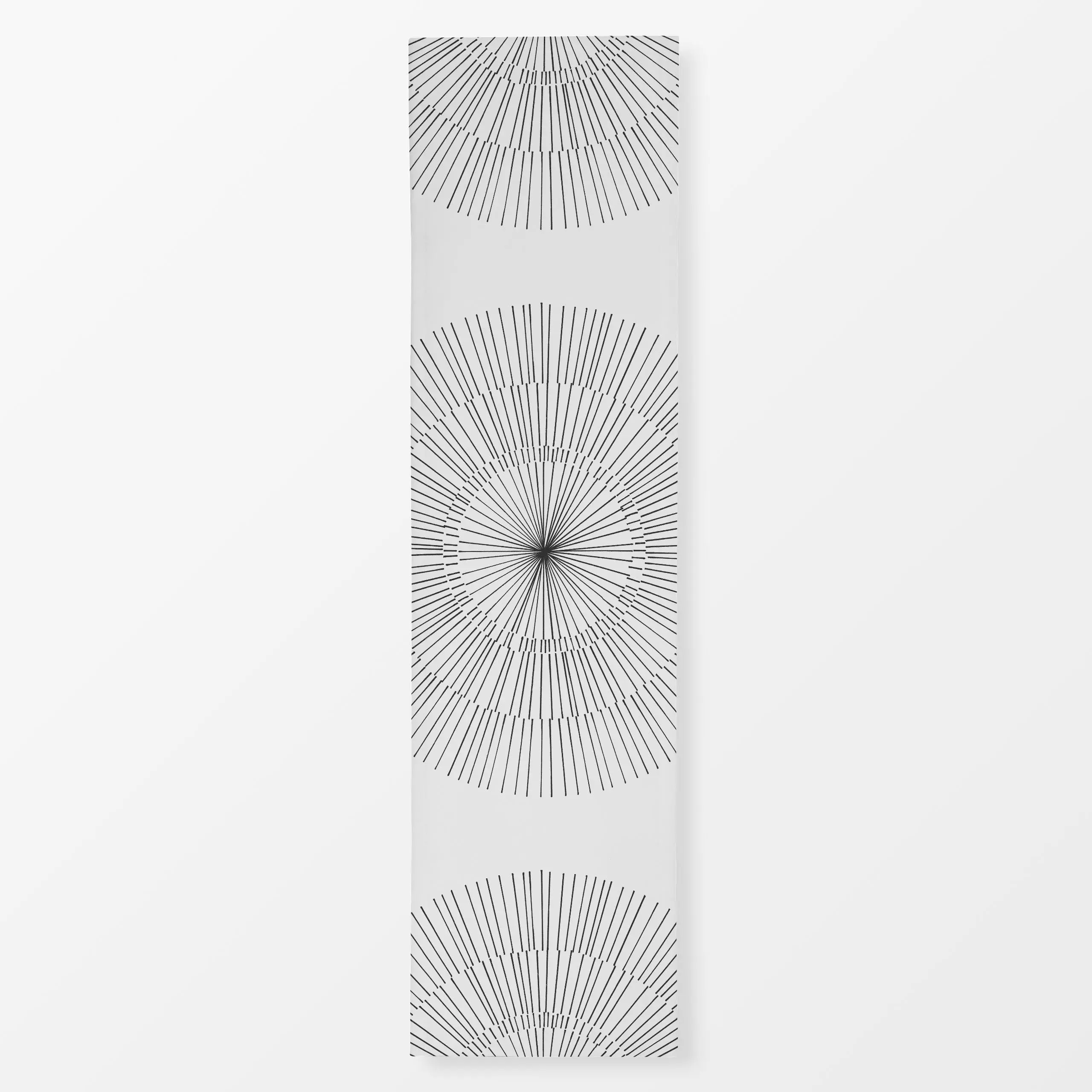 Tischläufer Sol carbón - Symbole & Muster - von „Julia Schumacher"; Sonnenaufgang, Sonne, Striche, Kreise, lineart, juliasch...