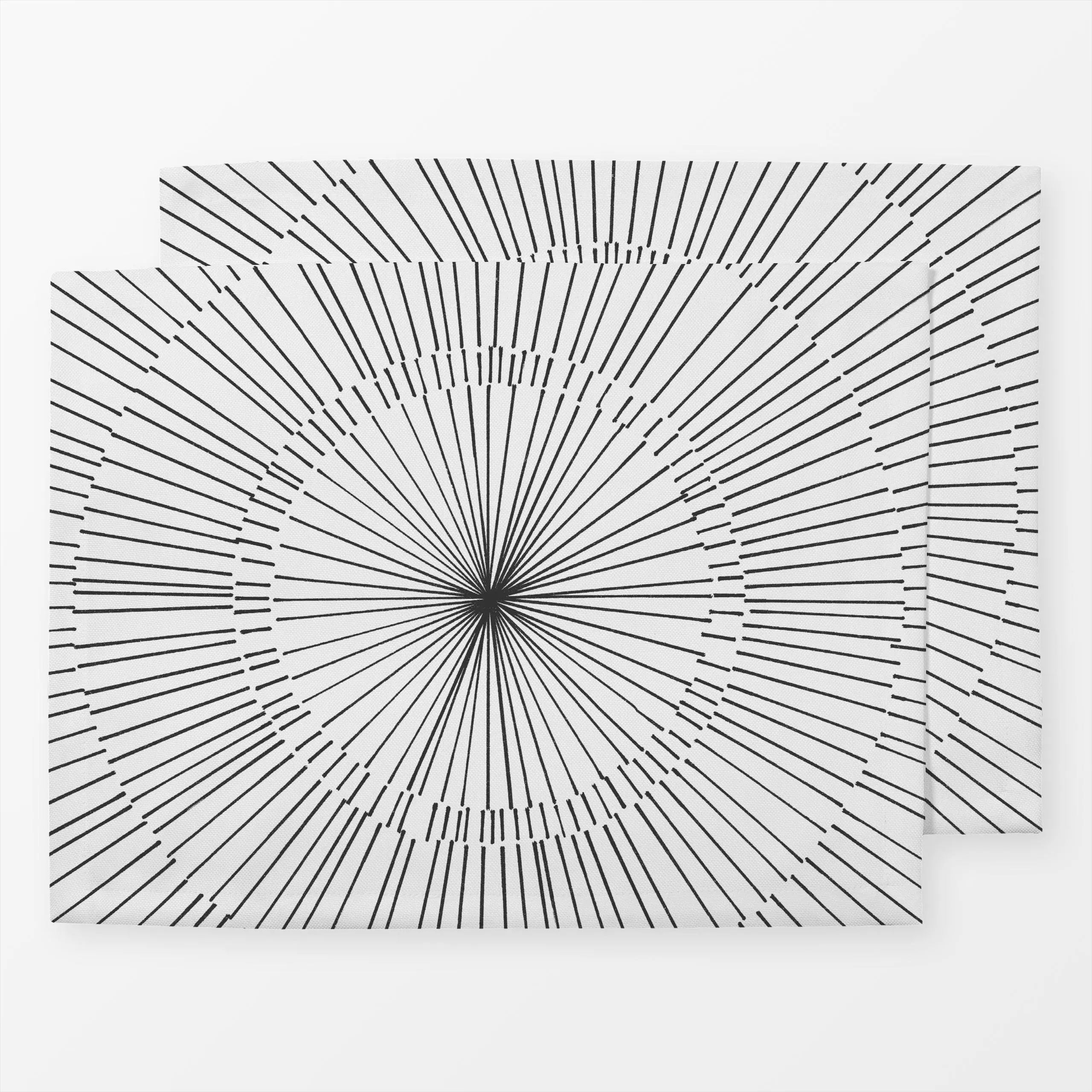 Tischset Sol carbón - Symbole & Muster - von „Julia Schumacher"; Sonnenaufgang, Sonne, Striche, Kreise, lineart, juliaschuma...