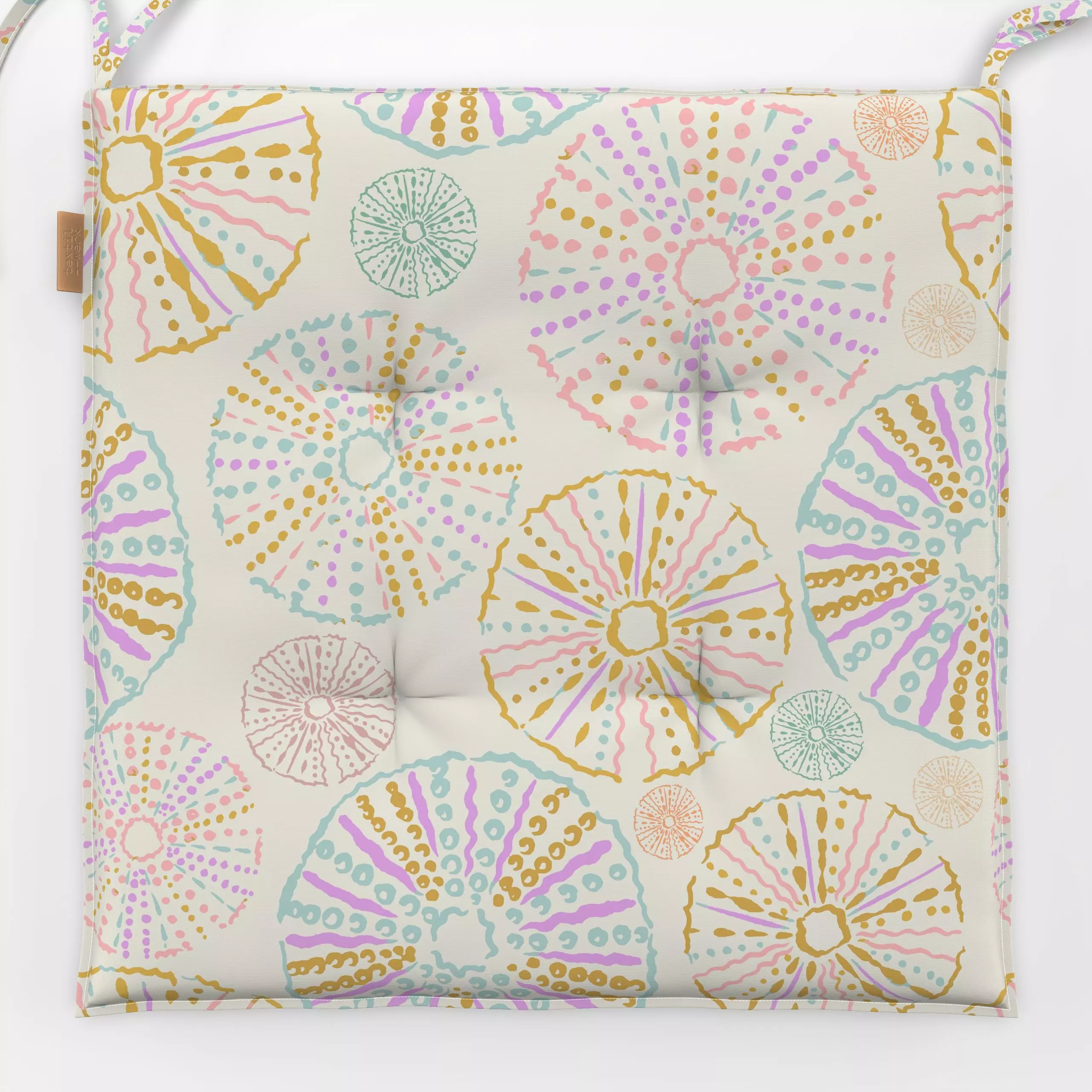 Sitzkissen Sea Urchin Soft - Sommer, Retro & Vintage - von „Patries Elisabeth"; boho, Muster, Natur, Retro, Meer, Meerestier...
