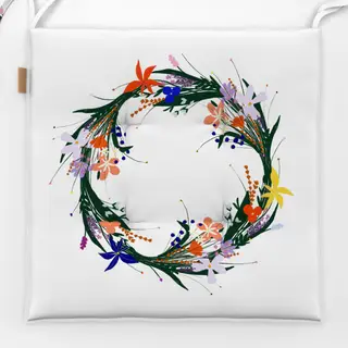 Sitzkissen Blumenkranz