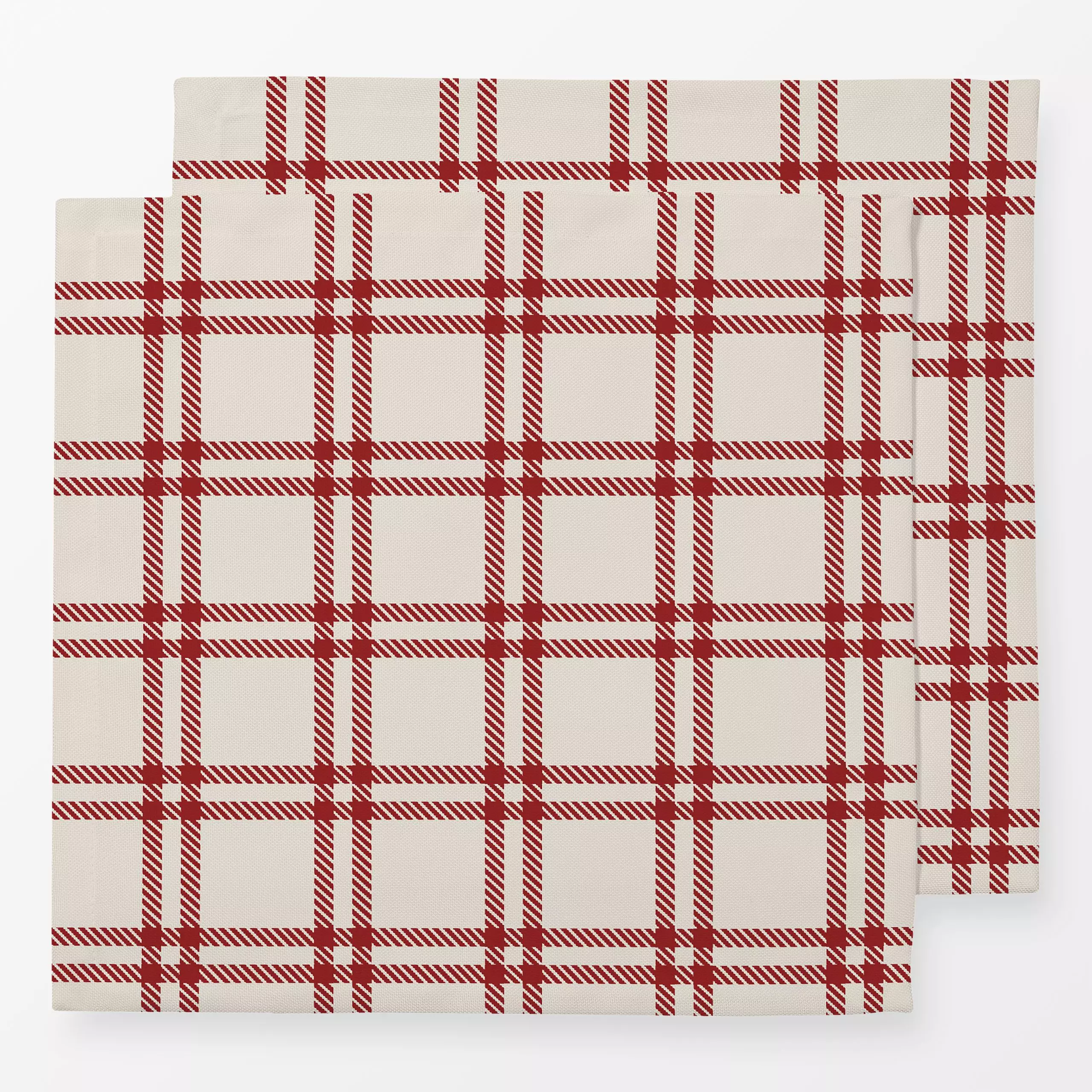 Servietten Weihnachtskaro 2 rot - Weihnachten, Winter, Symbole & Muster - von „Uta Naumann"; boho, Muster, vintage, Karo, we...