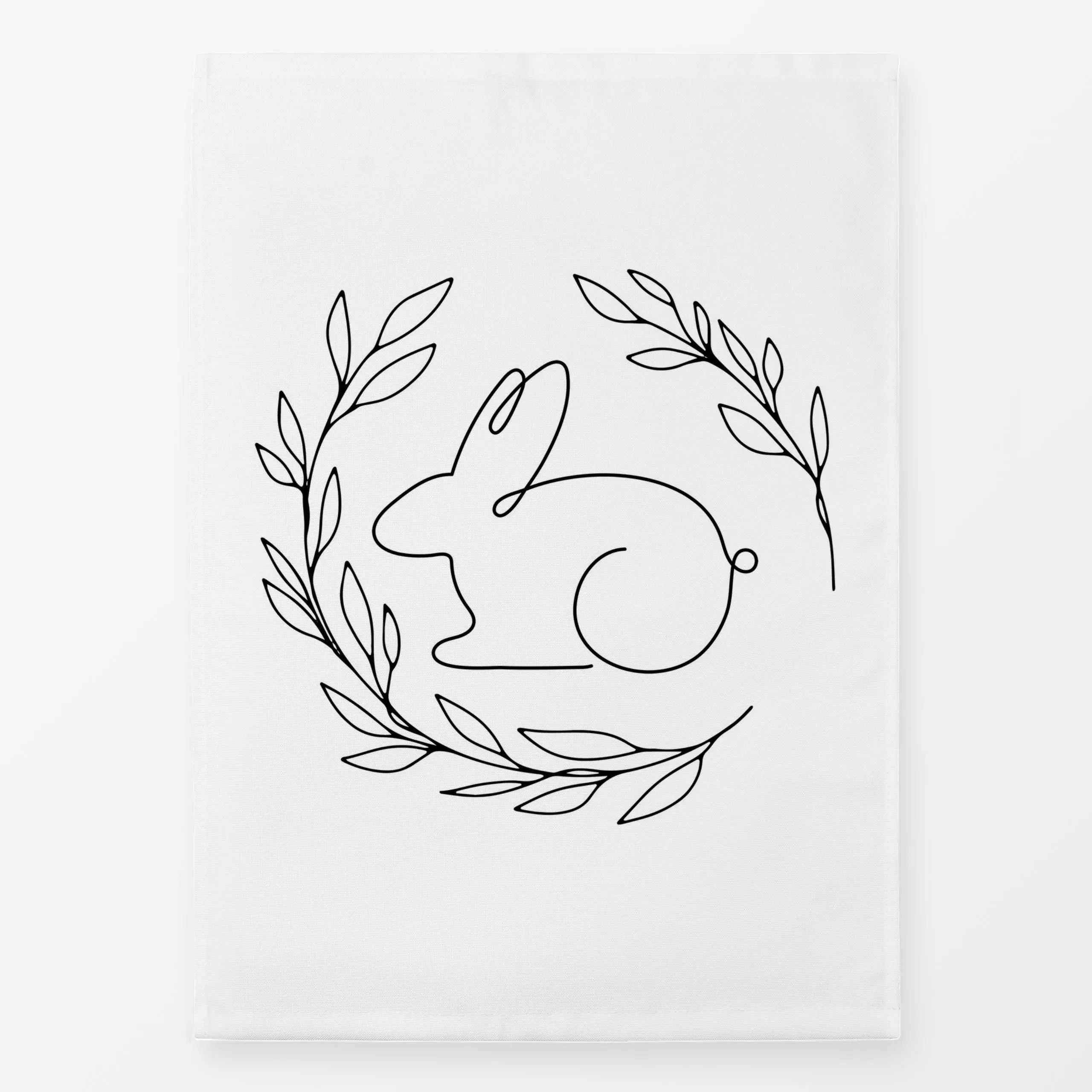 Geschirrtücher Osterhase Kranz - Frühling - von „Uta Naumann"; Natur, Kinder, skandinavisch, Zweige, Hygge, Hase, Tiere, Fru...