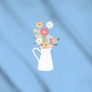 Meterware Strauß in Milchkanne