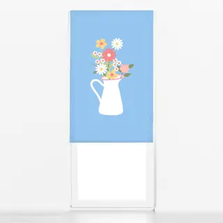 Raffrollo Strauß in Milchkanne