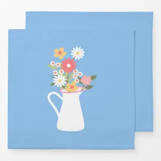 Servietten Strauß in Milchkanne