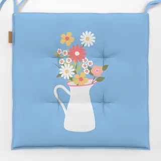 Sitzkissen Strauß in Milchkanne