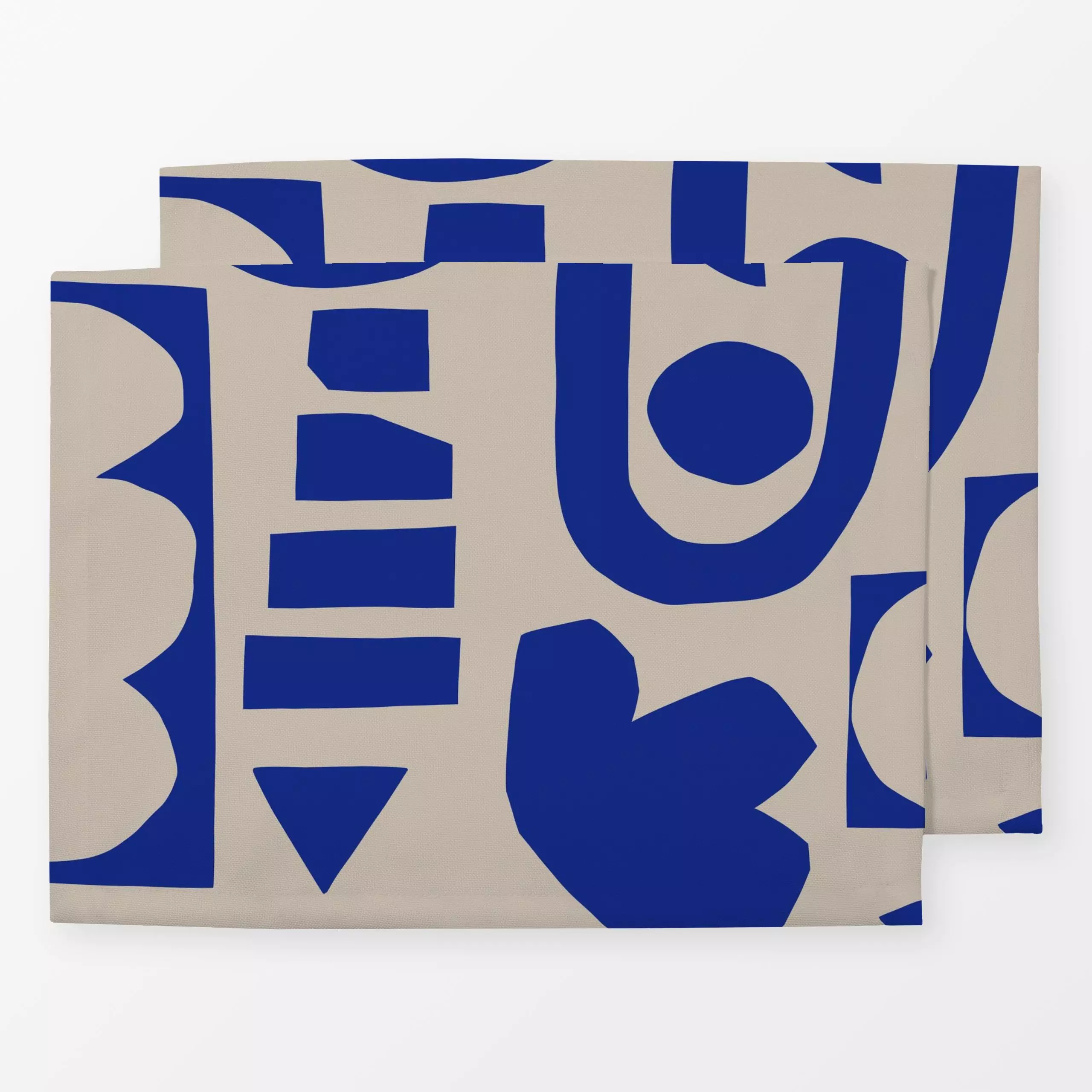 Tischset Royal Mix of Shapes Sand - Symbole & Muster - von „Lisa Jasmin Bauer"; modern, formen, Scandianvian, trend, Scandi,...