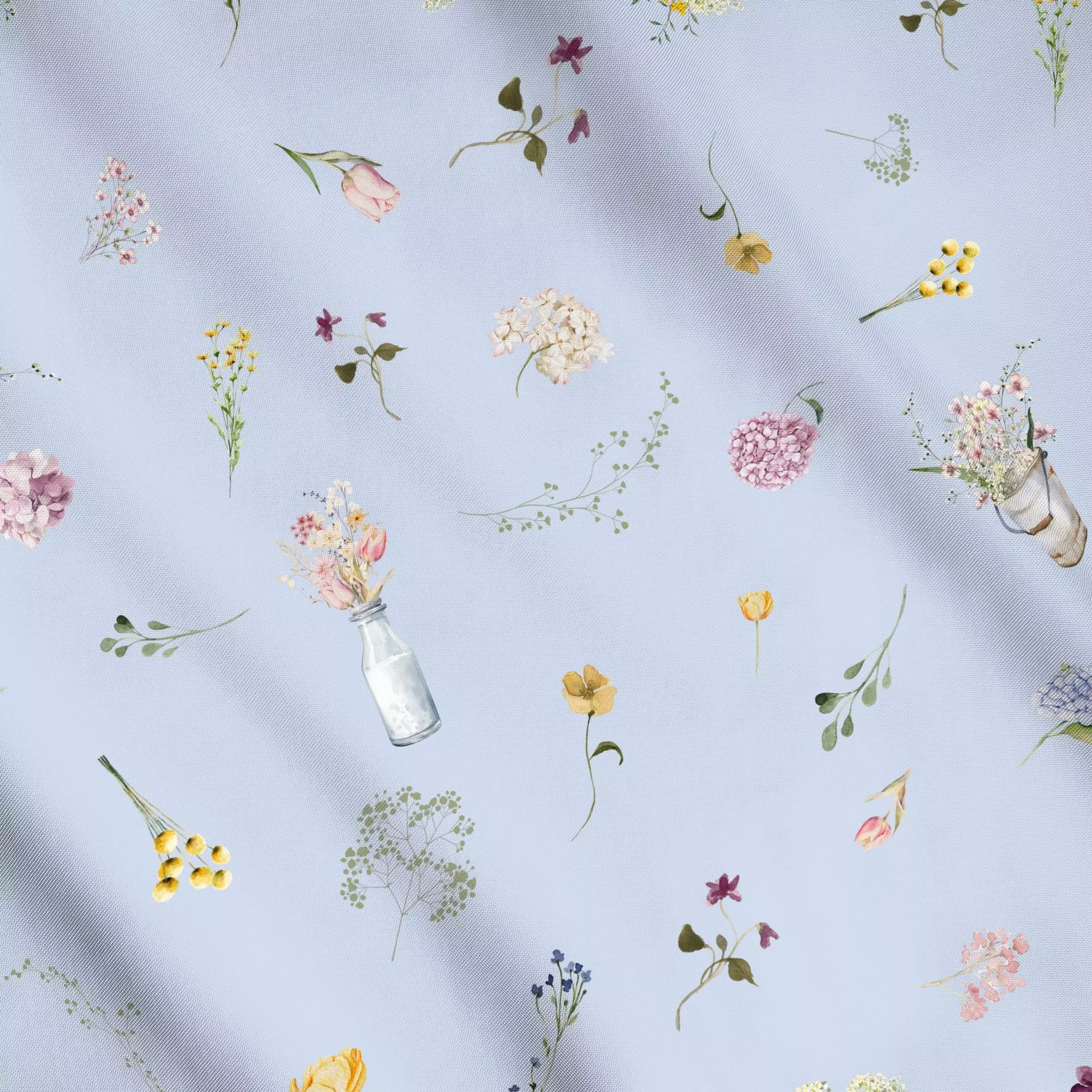 Meterware Cottage Spring Blumenmuster - Blumen & Florales, Frühling, Pflanzen & Botanik, Ostern - von „Monika Strigel"; Tulp...