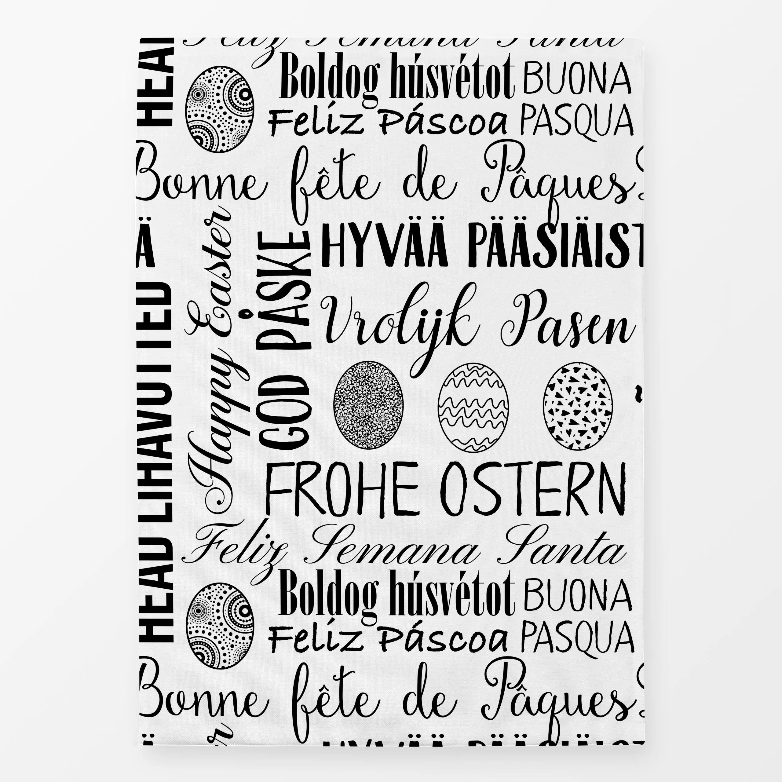 Geschirrtücher Ostern in aller Welt - Frühling, Sprüche & Schriftzüge - von „Andrea Haase"; Textur, Ostern, typografie, schr...