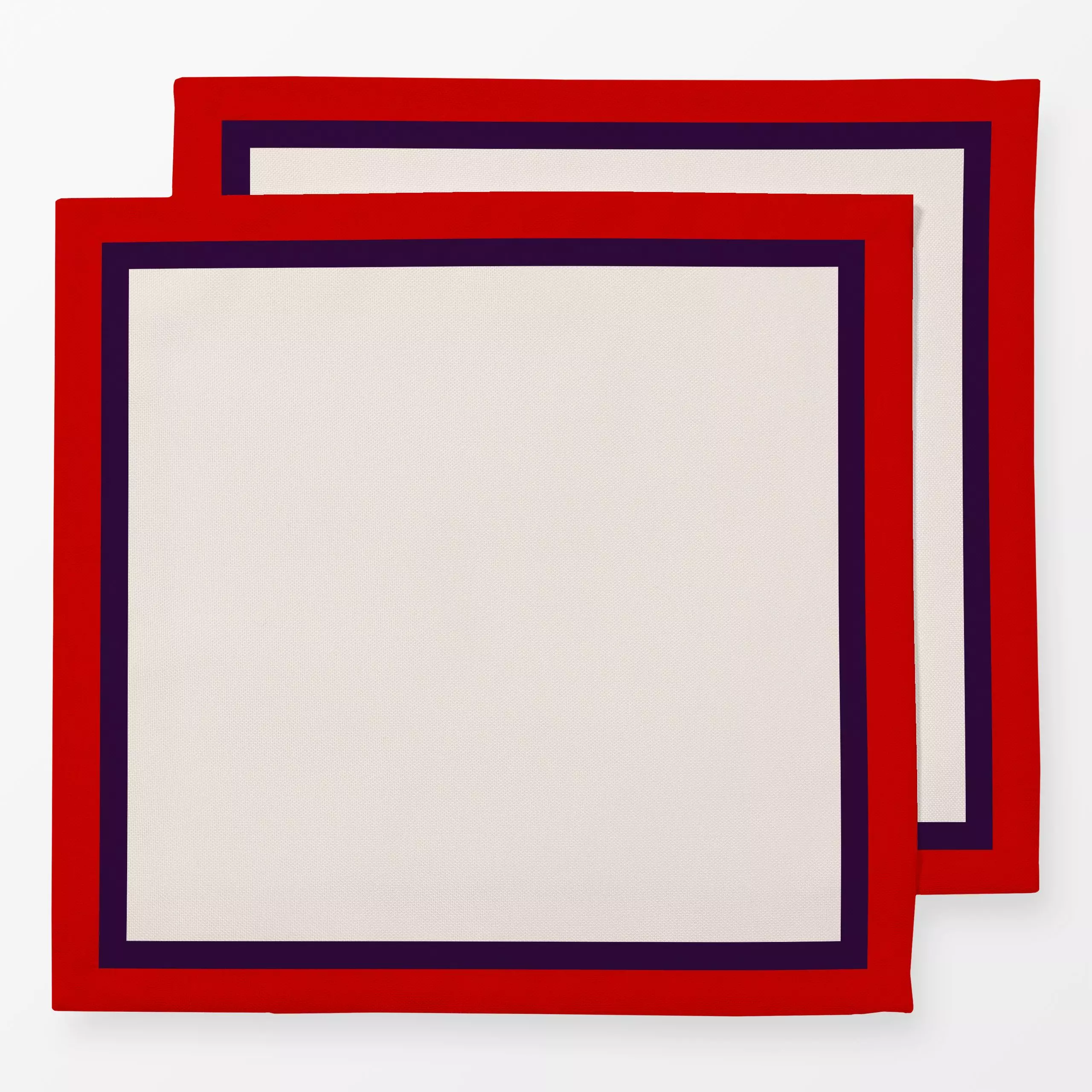Servietten Rahmen Rot Lila - Symbole & Muster - von „Sophie Augustin Illustration"; grafisch, colorblocking, Esstisch, Tisch...