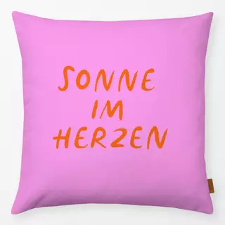 Kissen Sonne im Herzen pink