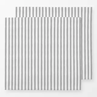 Servietten Streifen weiß-grau